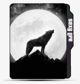 Wolf Icon, Animal Icons, Moon Light, Wolf Roar, Wolf - Werewolf In Moonlight, HD Png Download, Free Download
