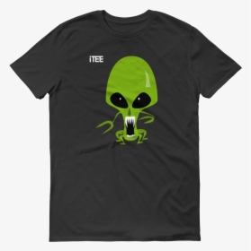 Green Alien Lightweight Fashion Short Sleeve T Shirt - Happy Graphic Novel Tshirt, HD Png Download, Free Download