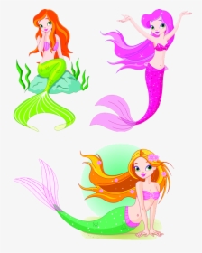 Mermaid Clip Art - Mermaid Cartoon, HD Png Download, Free Download