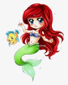 #cute #kawaii #chibi #flounder #disney #mermaid #mermaids - Mermaid Chibi Png Deviantart, Transparent Png, Free Download