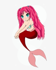 Mermaid Chibi Cute Mermaid, Sea Serpent, Mythical Creatures, - Cartoon Cute Mythical Creature, HD Png Download, Free Download