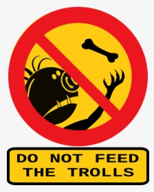 Vector Clip Art Of Do Not Feed The Trolls Sign With - Dont Feed Troll, HD Png Download, Free Download