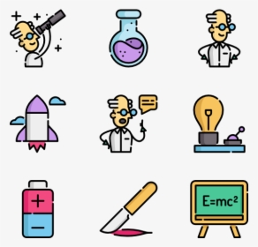 Mad Science - Happy Birthday Flat Icon, HD Png Download, Free Download