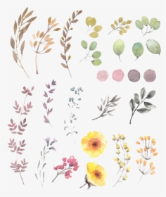 Flower Watercolor Design Floral Flowers Painting Drawing - Flower Design Simple Watercolour, HD Png Download, Free Download
