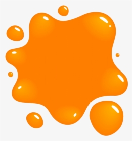 Transparent Orange Clipart - Orange Paint Splatter Clipart, HD Png Download, Free Download