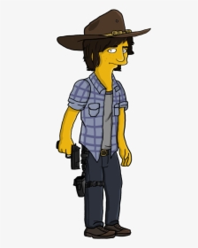 Transparent Rick Grimes Png - Walking Dead Version Simpsons, Png Download, Free Download