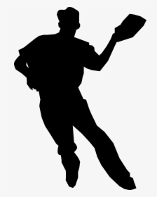 Baseball Fielder1 Clip Arts - Baseball Player Fielder Silhouette Clipart, HD Png Download, Free Download