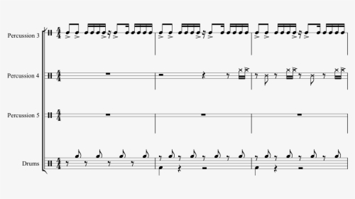 Drumsets With Less Than Five Lines - Sheet Music, HD Png Download, Free Download
