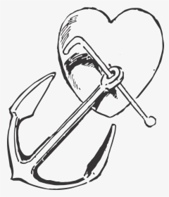 Heart Anchor Vintage - Friendship Photos Drawing, HD Png Download, Free Download