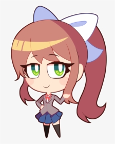 Monika Doki Doki Chibi, HD Png Download, Free Download