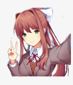 #monika #justmonika #ddlc #dokidoki - Monika Ddlc Png, Transparent Png, Free Download