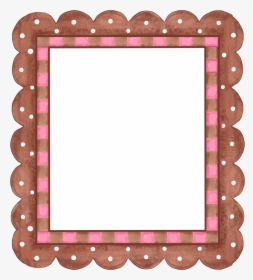 Label Clipart Polka Dot - Clip Art Frame Brown And Pink, HD Png Download, Free Download