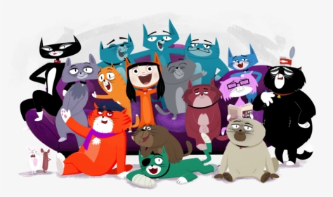 Group Photo Final - Cartoon Kitty Is Not A Cat, HD Png Download, Free Download