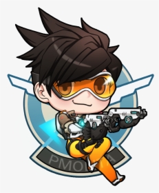 Transparent Tracer Goggles Png - Overwatch Fanart Tracer Chibi, Png Download, Free Download