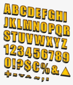 Yellowled Font Alphabet Letters - Yellowled Font Alphabet, HD Png Download, Free Download