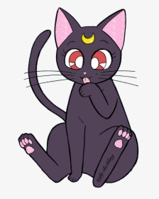 Pin By Mrs - Luna Sailor Moon Cat, HD Png Download, Free Download