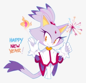 Happy New Year White Pink Mammal Vertebrate Purple - Happy New Year Sonic, HD Png Download, Free Download