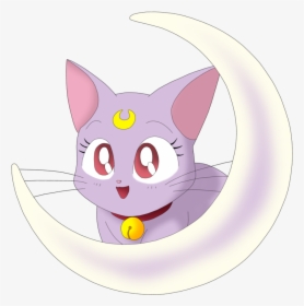 #sailormoon #sailor Moon #diana #cat #moon #gato #luna - Artemis Sailor Moon Png, Transparent Png, Free Download
