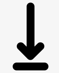 Straight Down Arrow On A Line Comments Clipart , Png, Transparent Png, Free Download