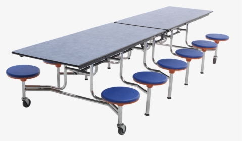 Amtab Mst1212 Mobile Stool Cafeteria Table With 12, HD Png Download, Free Download