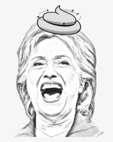 Hillary Drawing Face, HD Png Download, Free Download