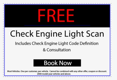 Free Check Engine Code Scan And Consultation, HD Png Download, Free Download