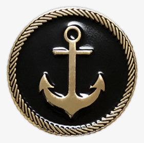 Anchor Badge Gold Enamel Pin, HD Png Download, Free Download