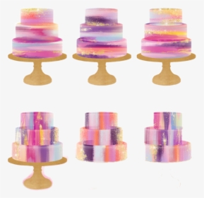 #watercolor #cake #pink #purple #gold #png, Transparent Png, Free Download