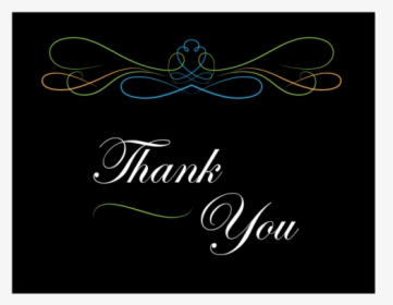 Elegant Scroll Thank You Card With, HD Png Download, Free Download