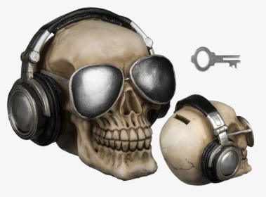 Transparent Skull With Headphones Png, Png Download, Free Download