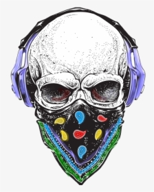 Headphones Skull, HD Png Download, Free Download