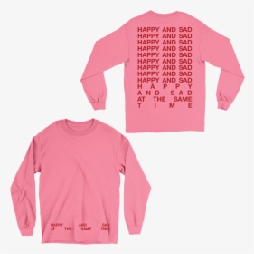 Happy & Sad Long Sleeve Tee, HD Png Download, Free Download
