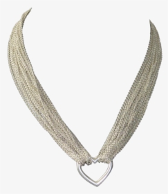 Tiffany Sterling Silver Multi Chain Open Heart Necklace, HD Png Download, Free Download