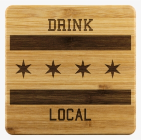 Chicago Flag Drink Local Bamboo Coaster "  Class="lazyload, HD Png Download, Free Download