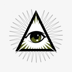 Illuminati Pizza Drawing Simple All Seeing Eye Line, HD Png Download, Free Download