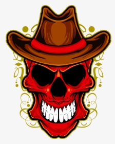 Skull Cowboy Photography T-shirt Hat Stock Clipart, HD Png Download, Free Download