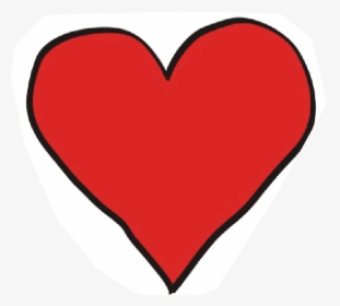Red Heart With Black Outline, HD Png Download, Free Download