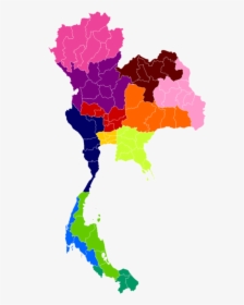 Thailand Map By Region Clipart , Png Download, Transparent Png, Free Download