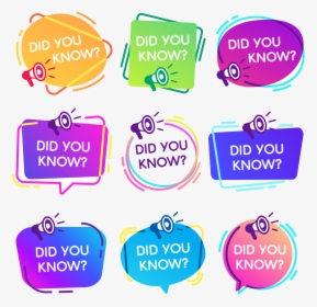Did You Know Labels Interesting Facts Speech Bubbles, HD Png Download, Free Download