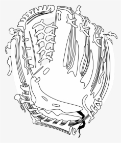 Black And White Baseball Glove Clipart, HD Png Download, Free Download