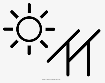 Solar Panel Coloring Page, HD Png Download, Free Download