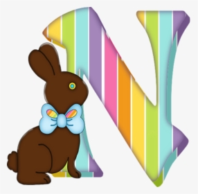 Art Letter N Chocolate Easter Bunny By, HD Png Download, Free Download