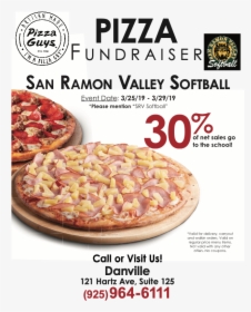 Pizza Guys Will Give Back 30% Of Net Sales To Srv Softball, HD Png Download, Free Download