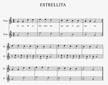 Estrellita Sheet Music 1 Of 1 Pages, HD Png Download, Free Download