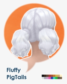 Some Fluffy Pigtails For Adult Sims, HD Png Download, Free Download
