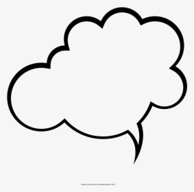 Speech Bubble Coloring Page, HD Png Download, Free Download