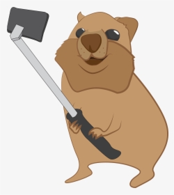 Quokka With Selfie Stick, HD Png Download, Free Download