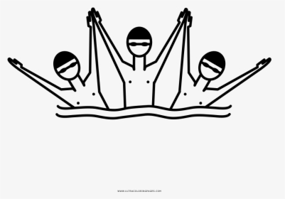 Synchronized Swimming Coloring Page, HD Png Download, Free Download