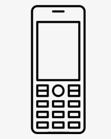 Black And White Stock Cellphone Clipart Coloring Page, HD Png Download, Free Download
