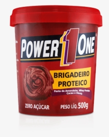 Pasta De Amendoim Brigadeiro Proteico 500g Power1one, HD Png Download, Free Download